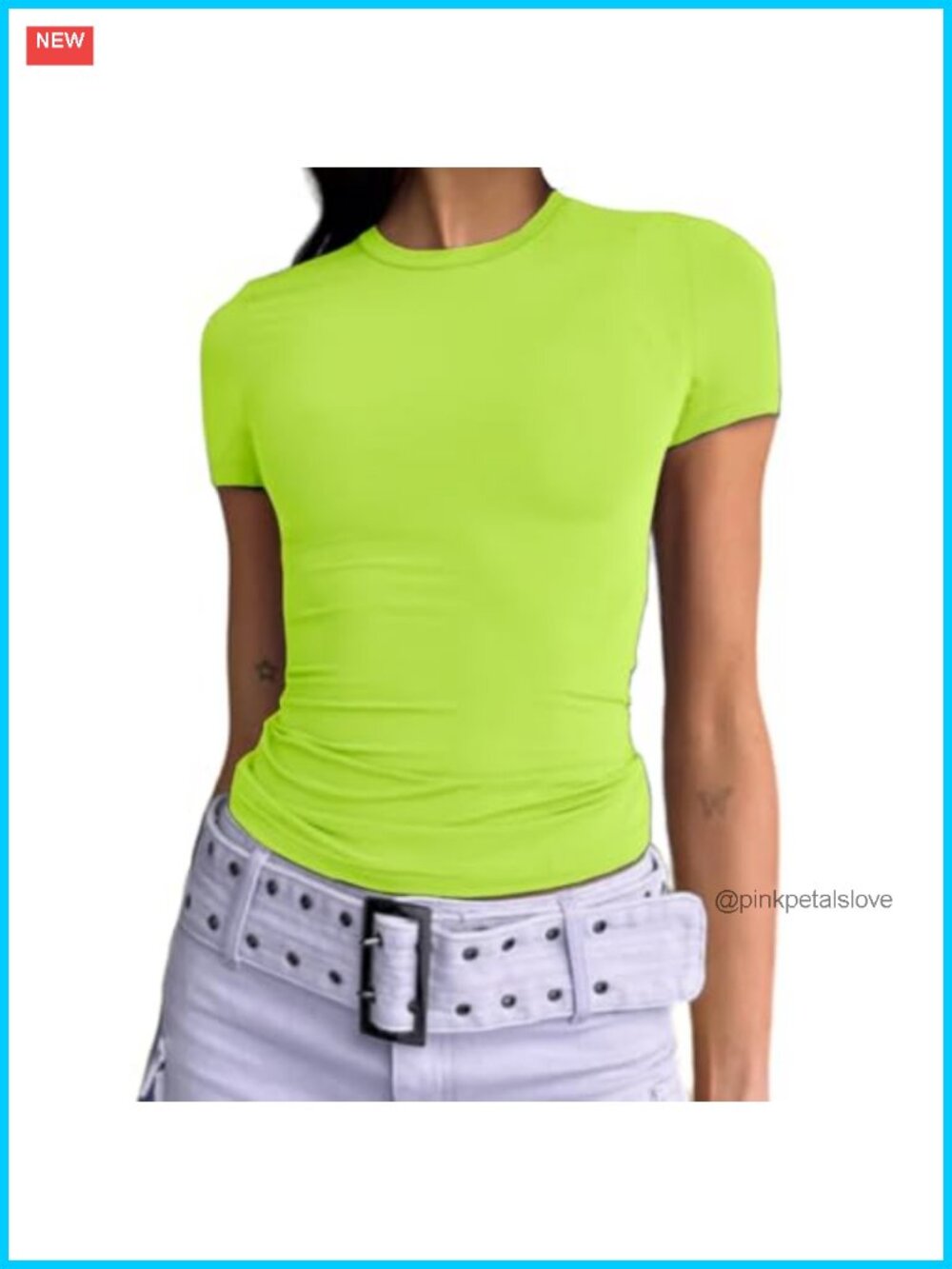 Womens Basic Summer Short Sleeve Tight Fitted Workout Crop Tops